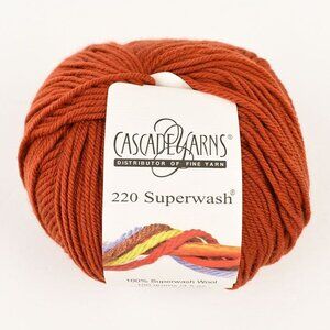 Cascade Yarns 220 Superwash Wool Yarn 220 Yds Color 212 Rust